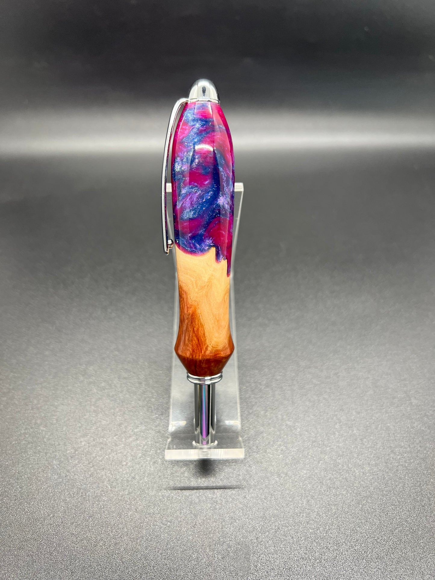 Seam ripper-Single-Mallee Burl-Magenta and Purple colored Resin
