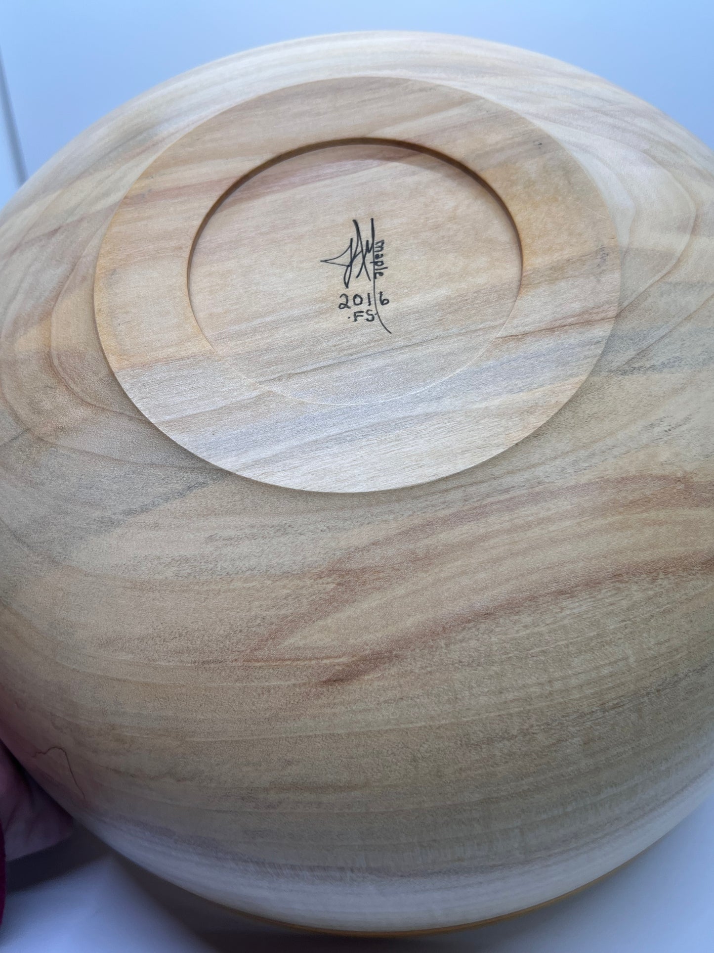 Hand Turned Beaded Maple Bowl Maple Accent Bowl Spalted Figured Maple Decor Handmade Bowl Maple Center Piece