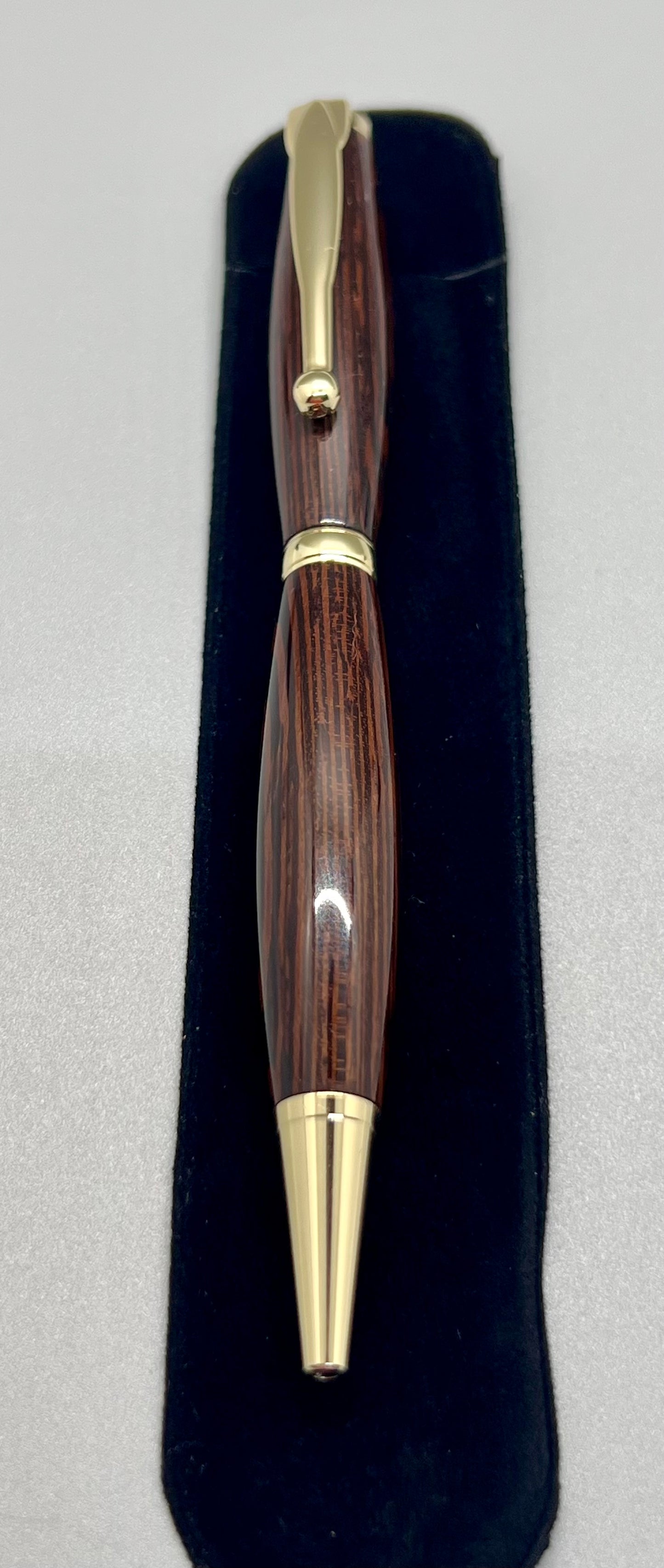 Wenge Funline Pen with Gold accents