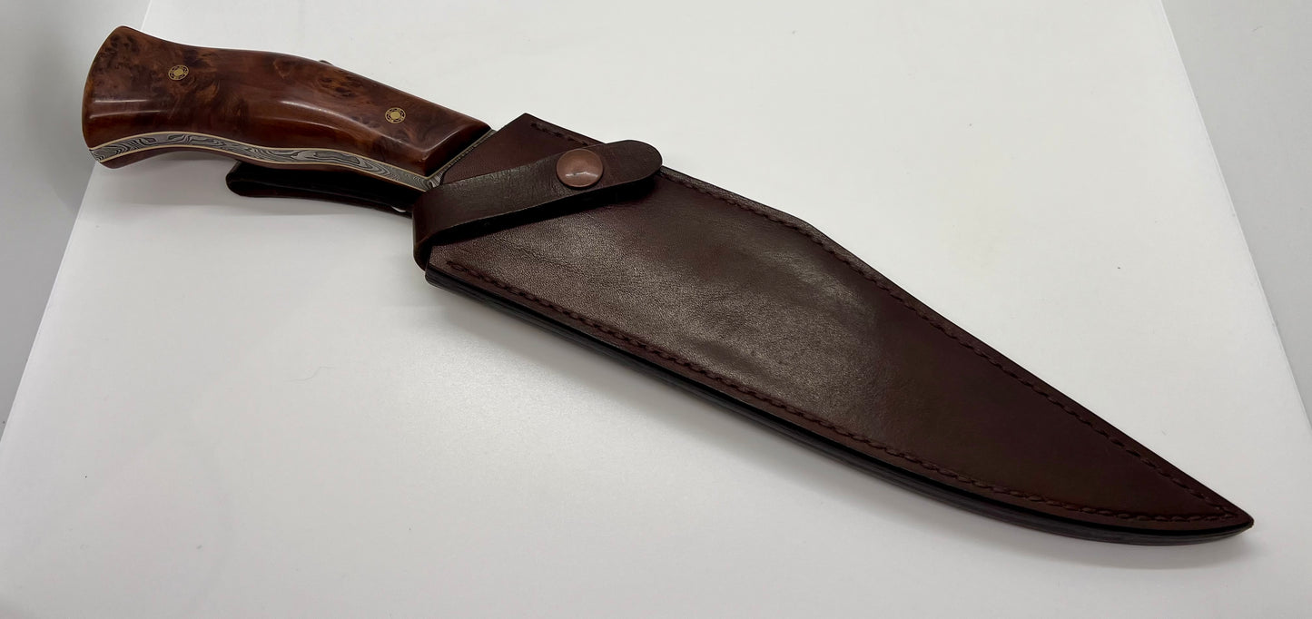 Hand Forged Damascus 1080 15N20 Knife