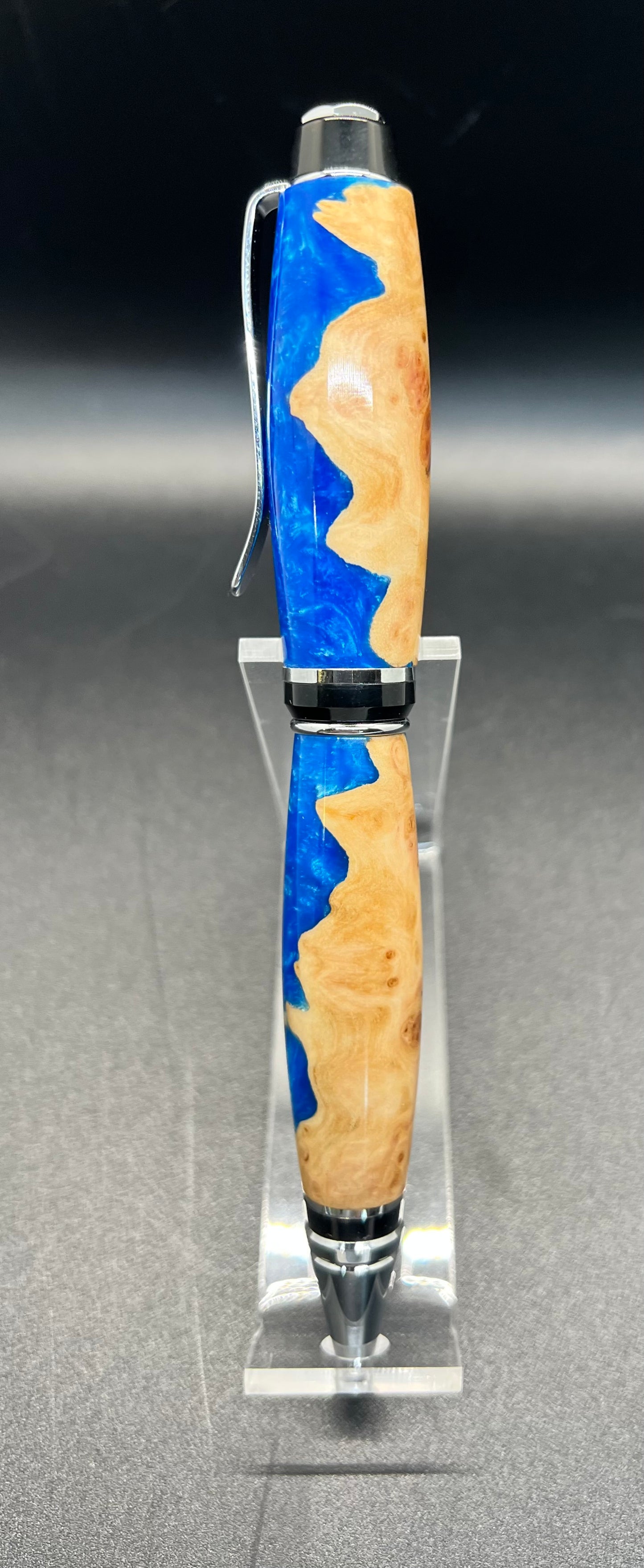 Ultra Cigar Twist Pen encased with Blue resin