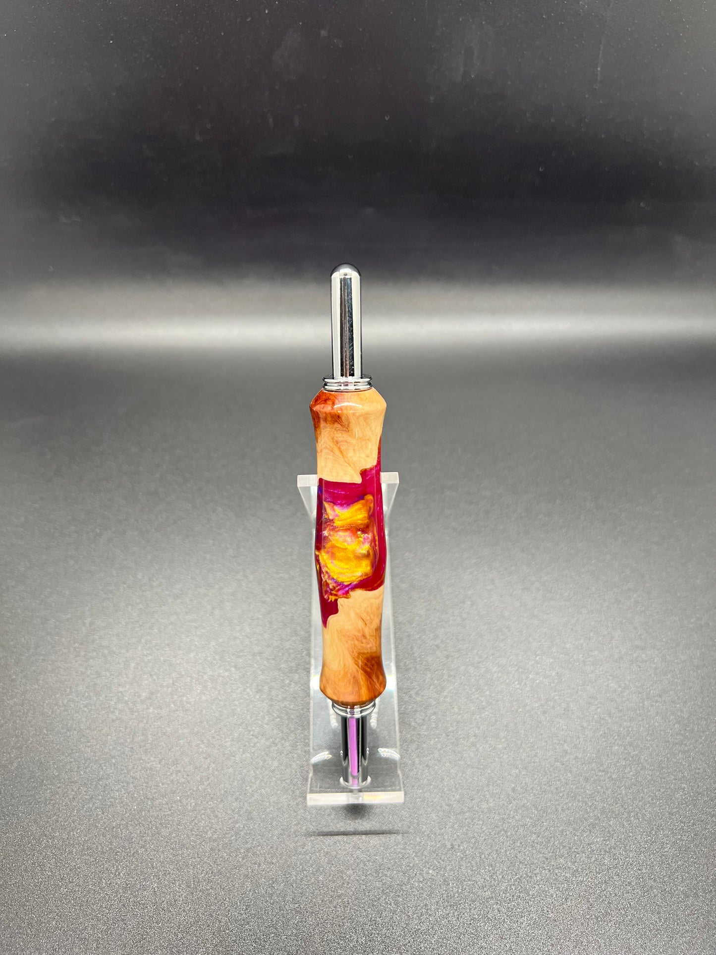 Seam ripper-Double-Mallee Burl-Magenta Purple and Gold Resin