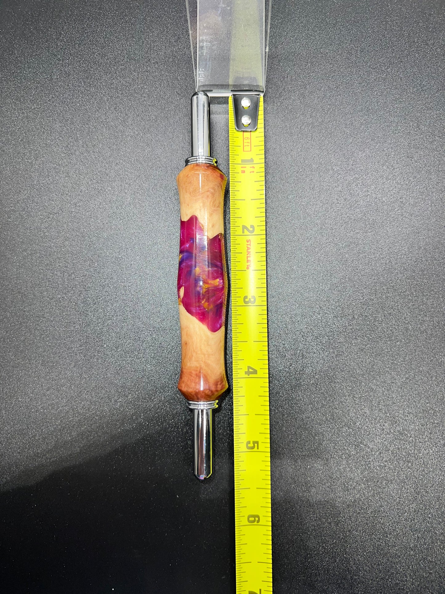 Seam ripper-Double-Mallee Burl-Magenta Purple and Gold Resin