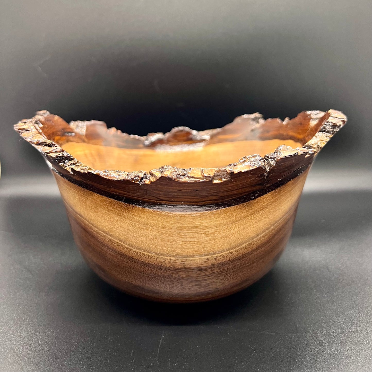 Hand turned Walnut live edge bowl