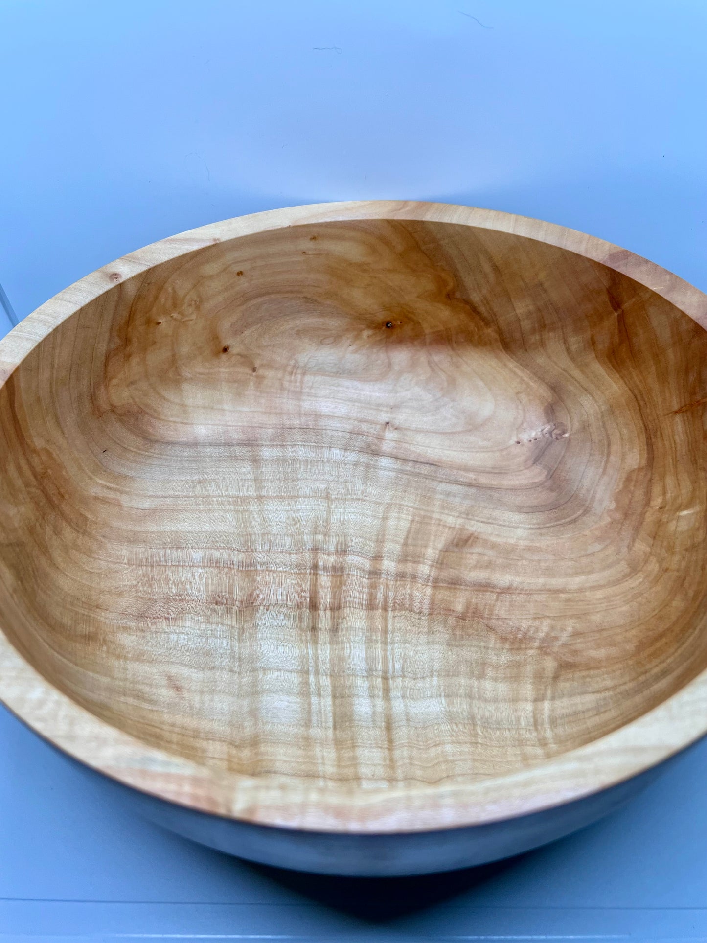 Hand Turned Curly Figured Maple Bowl Maple Accent Bowl Curly Quilted Figured Maple Decor Handmade Bowl Maple Center Piece