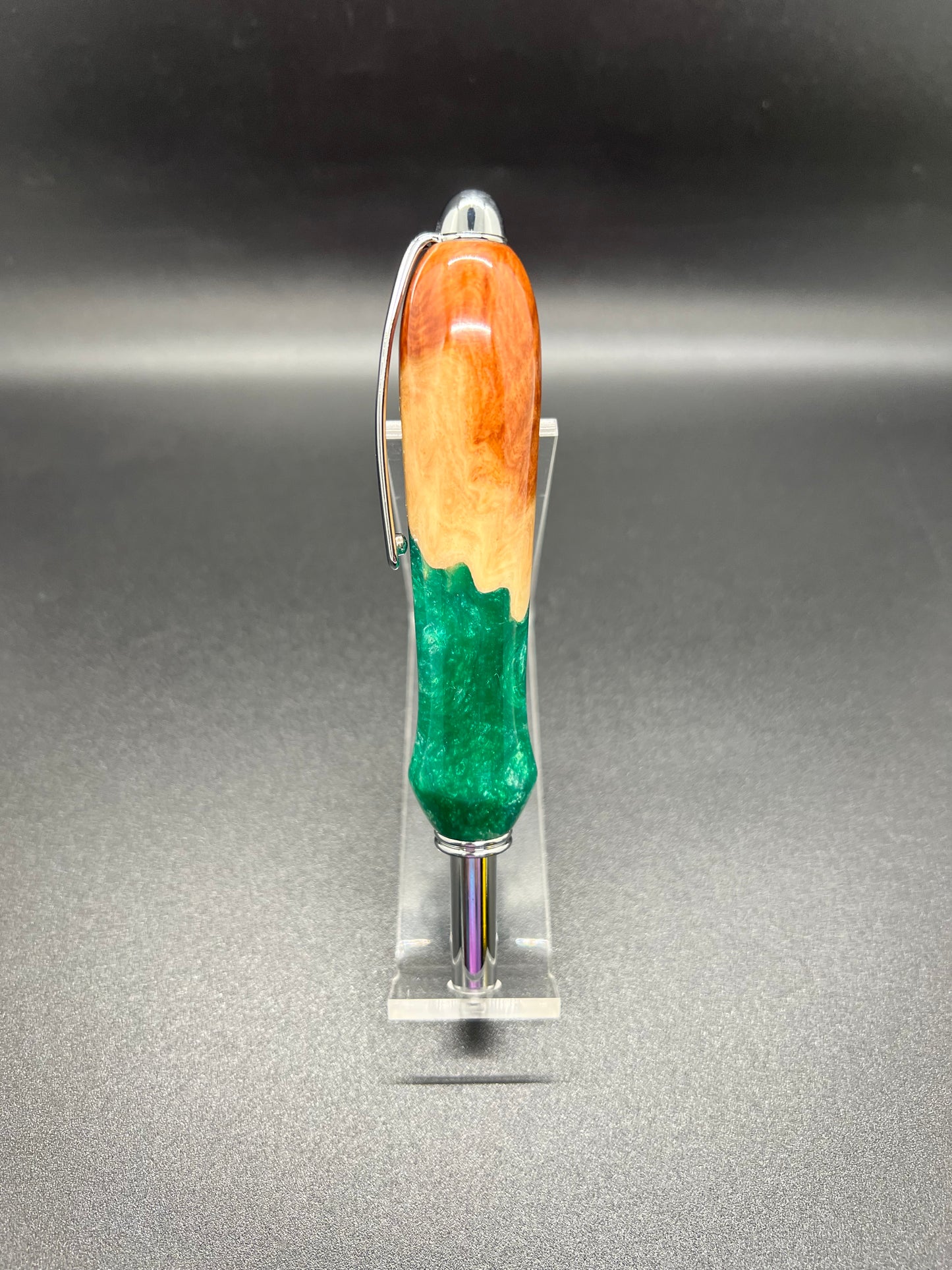 Seam ripper-Single-Mallee Burl-Green colored Resin