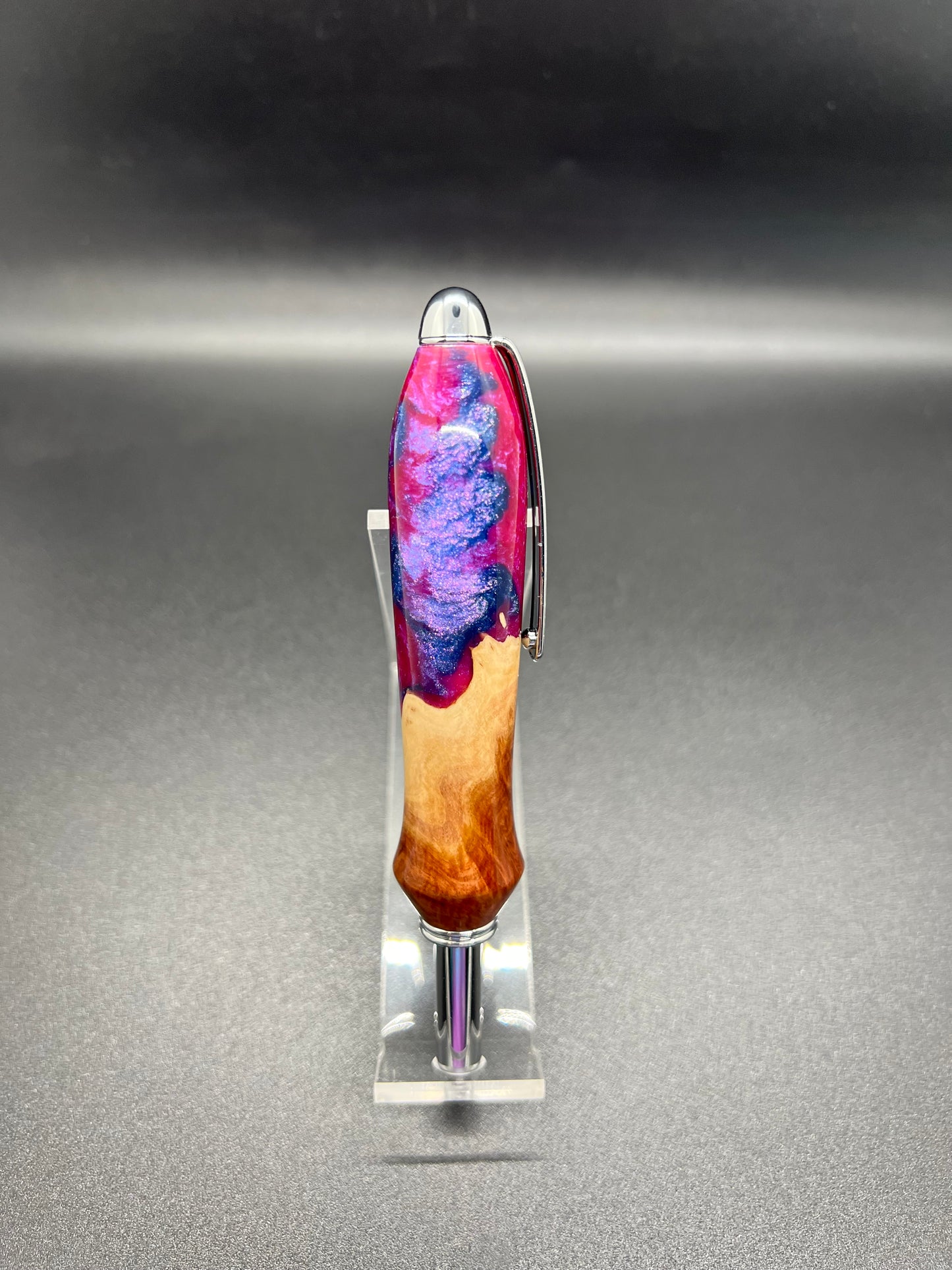 Seam ripper-Single-Mallee Burl-Magenta and Purple colored Resin