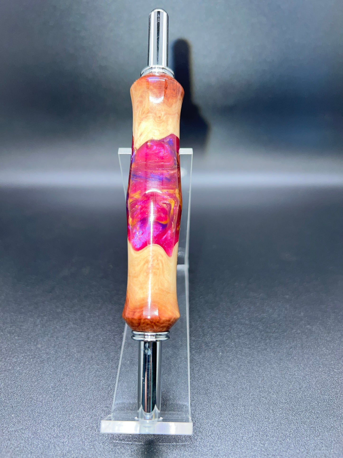 Seam ripper-Double-Mallee Burl-Magenta Purple and Gold Resin