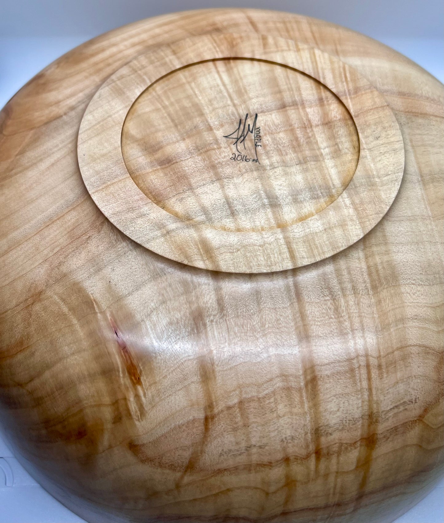 Hand Turned Curly Figured Maple Bowl Maple Accent Bowl Curly Quilted Figured Maple Decor Handmade Bowl Maple Center Piece