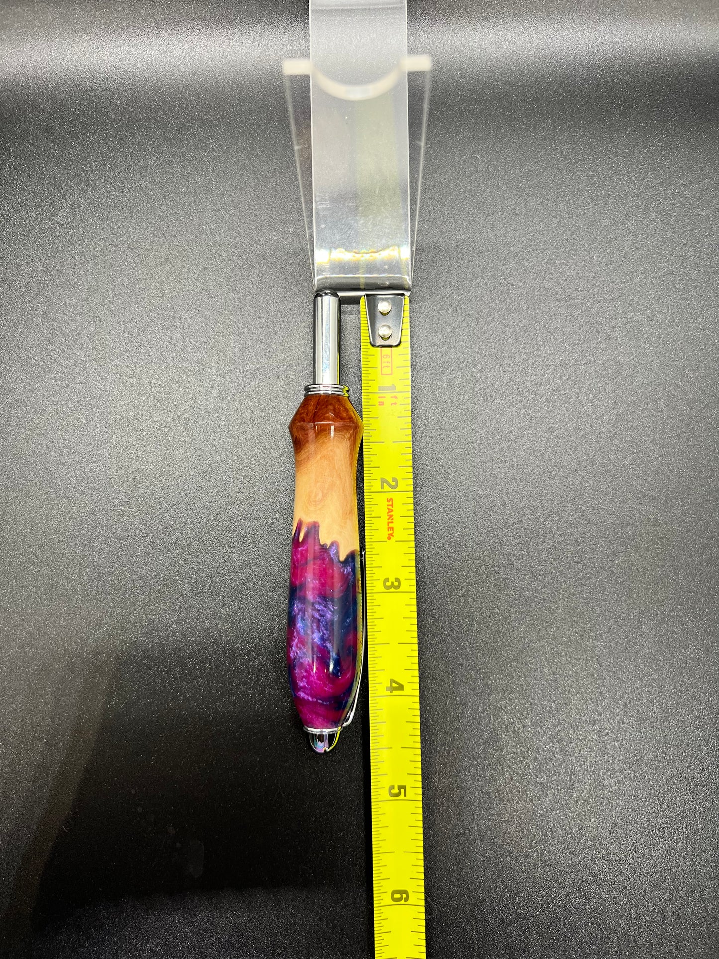 Seam ripper-Single-Mallee Burl-Magenta and Purple colored Resin