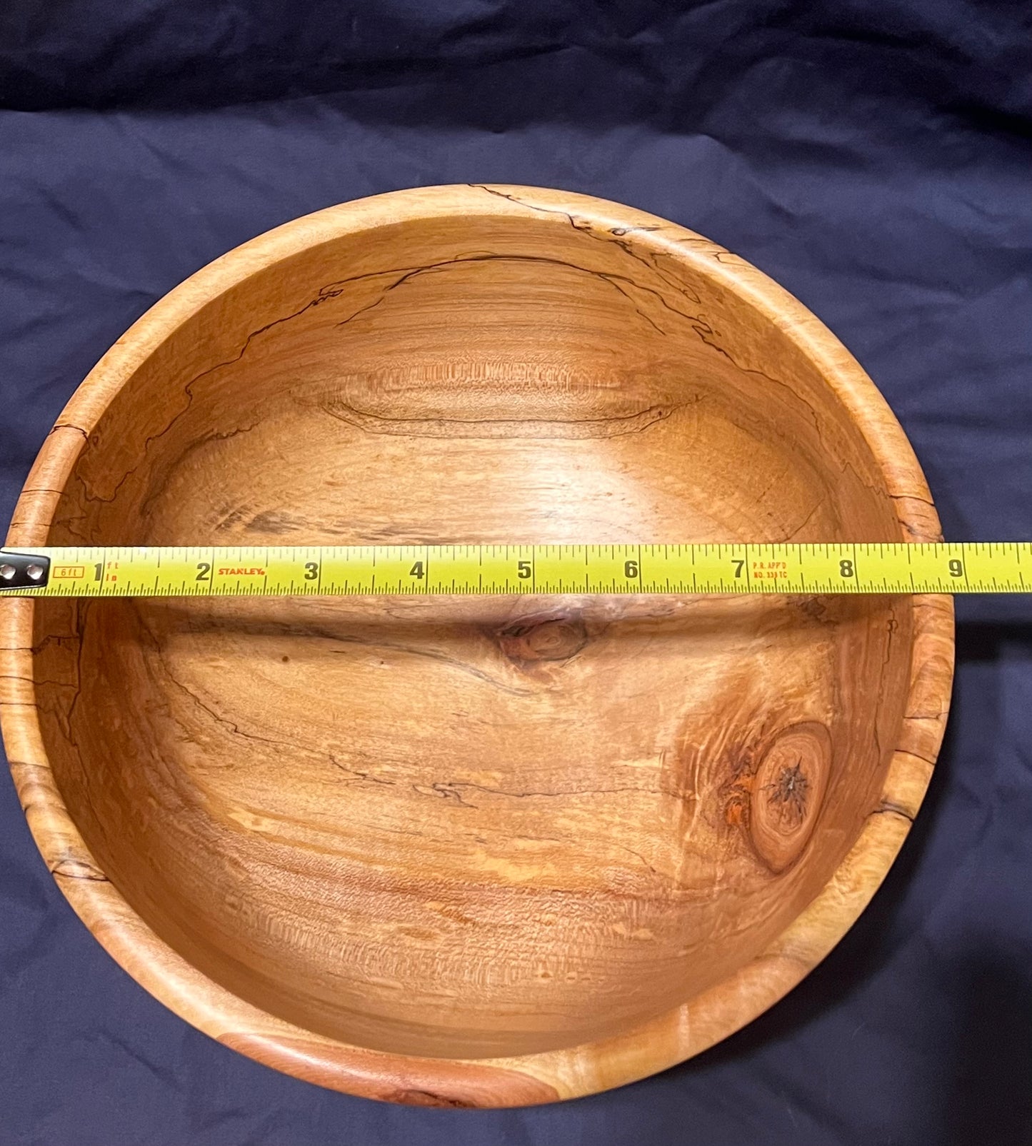 Hand Turned Spalted Curly Maple Bowl