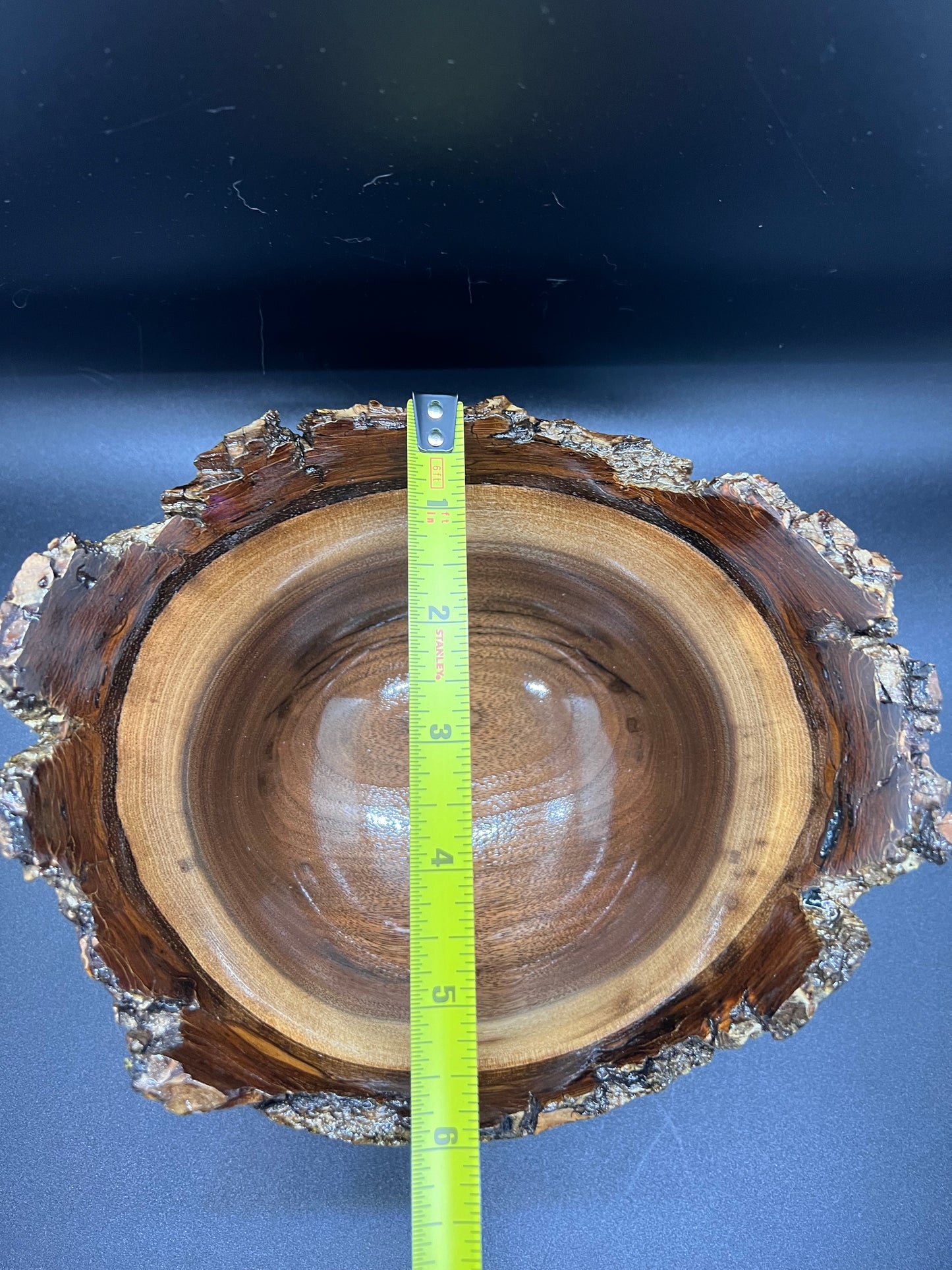 Hand turned Walnut live edge bowl