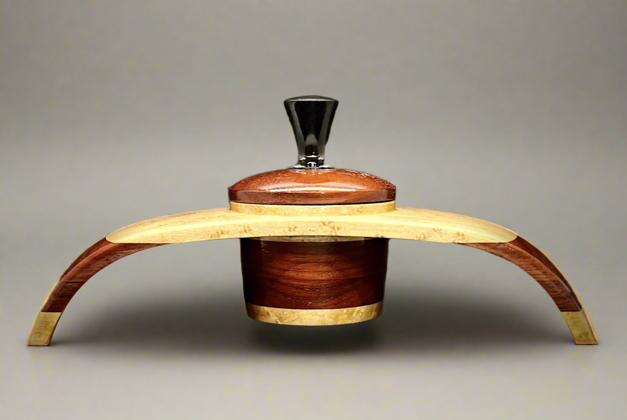 Birdseye Maple and Bloodwood Winged floating lidded box