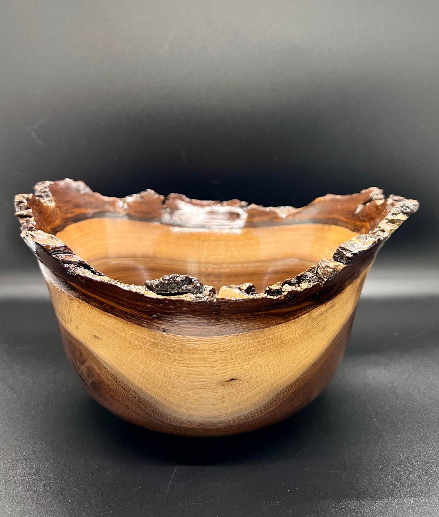 Hand turned Walnut live edge bowl