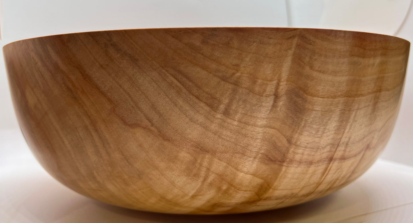 Hand Turned Curly Figured Maple Bowl Maple Accent Bowl Curly Quilted Figured Maple Decor Handmade Bowl Maple Center Piece