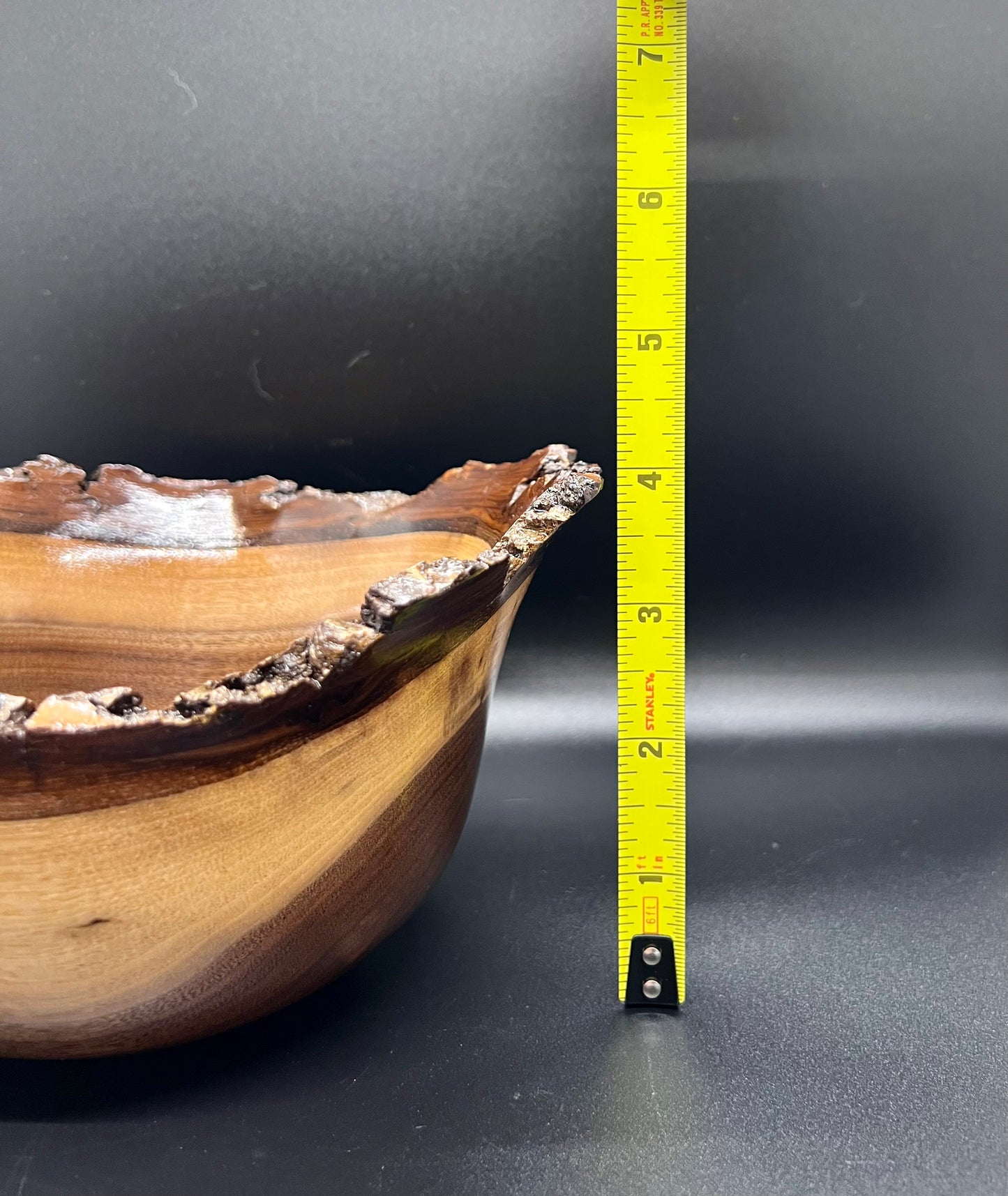 Hand turned Walnut live edge bowl