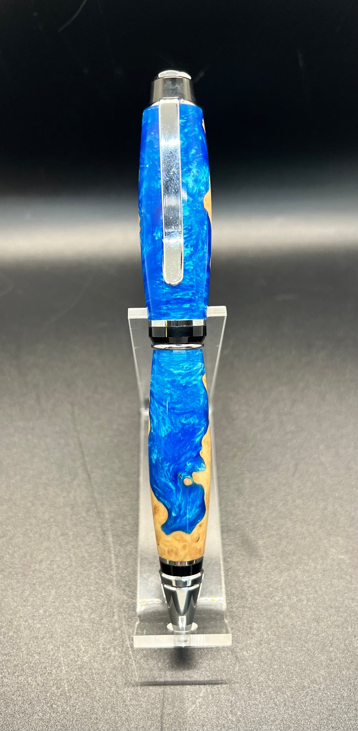 Ultra Cigar Twist Pen encased with Blue resin
