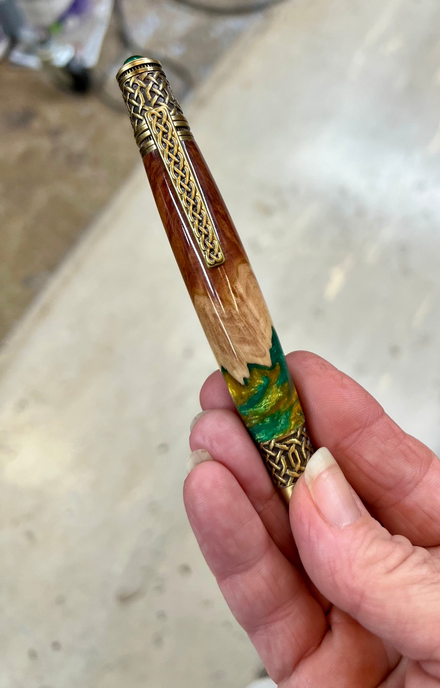 Hand turned Celtic Twist Pen