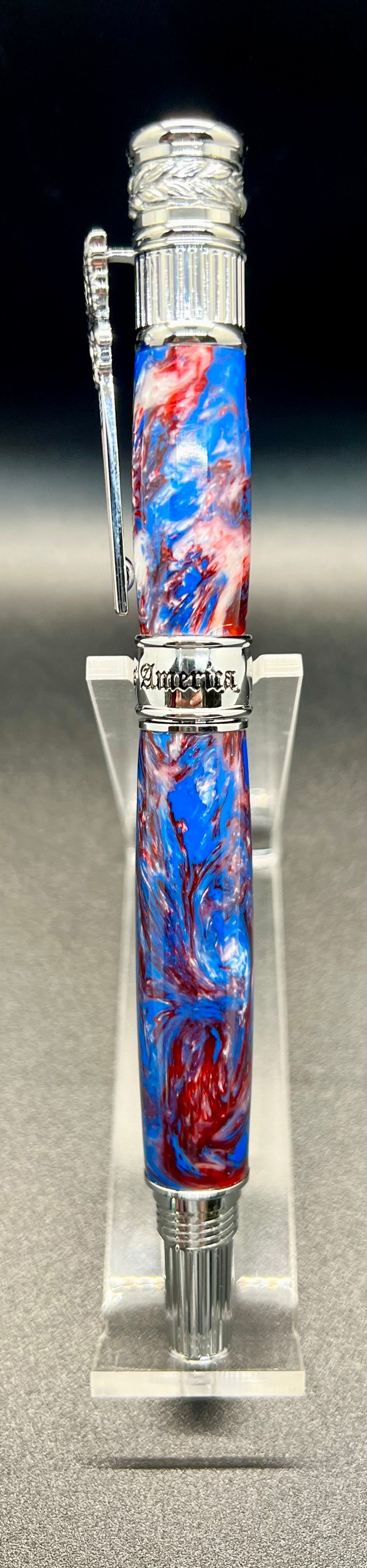 Patriotic Pen Red,White,& Blue acrylic barrel