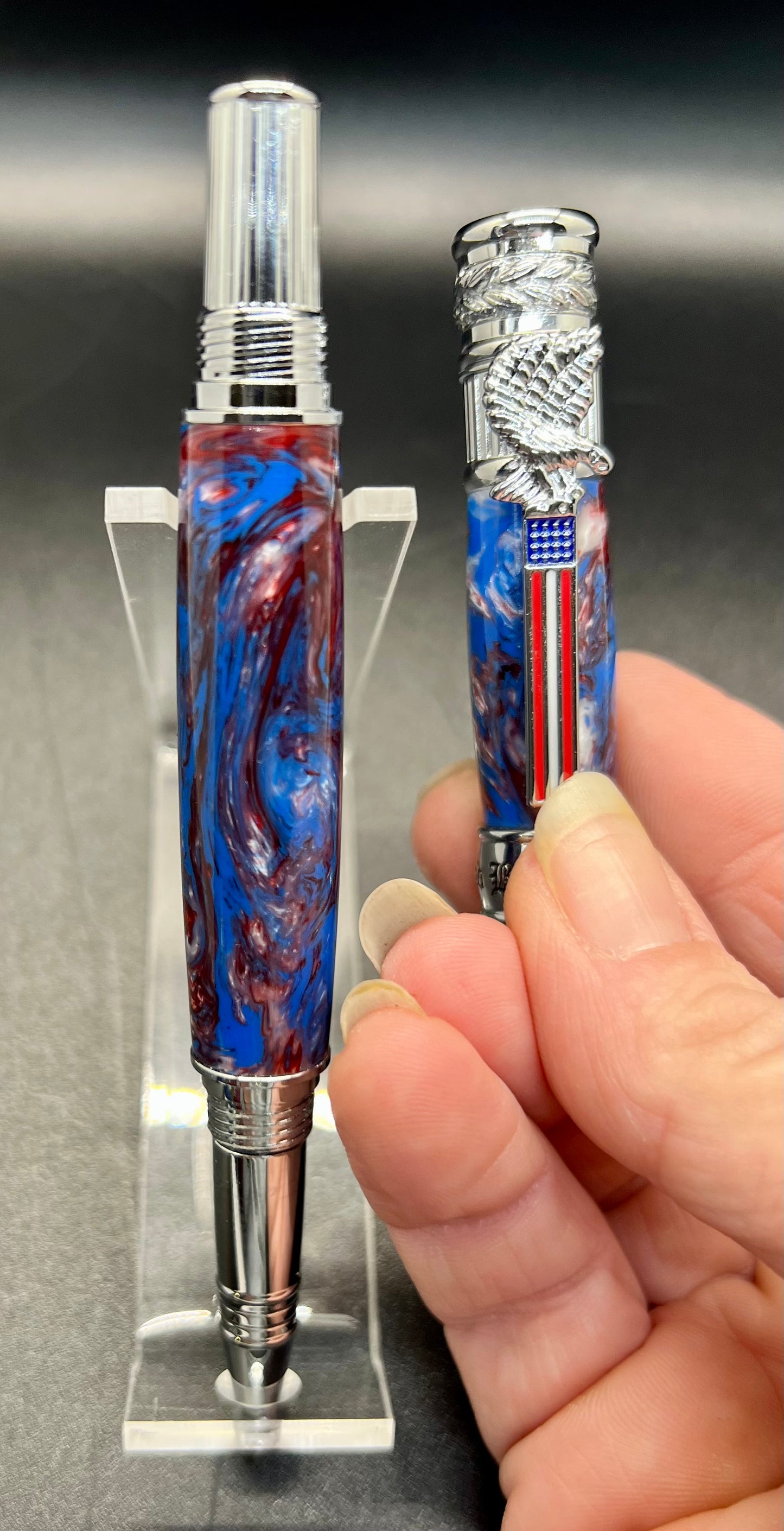 Patriotic Pen Red,White,& Blue acrylic barrel