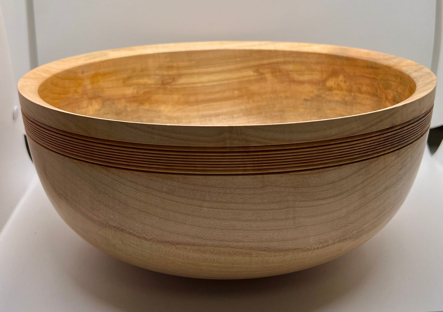 Hand Turned Beaded Maple Bowl Maple Accent Bowl Spalted Figured Maple Decor Handmade Bowl Maple Center Piece