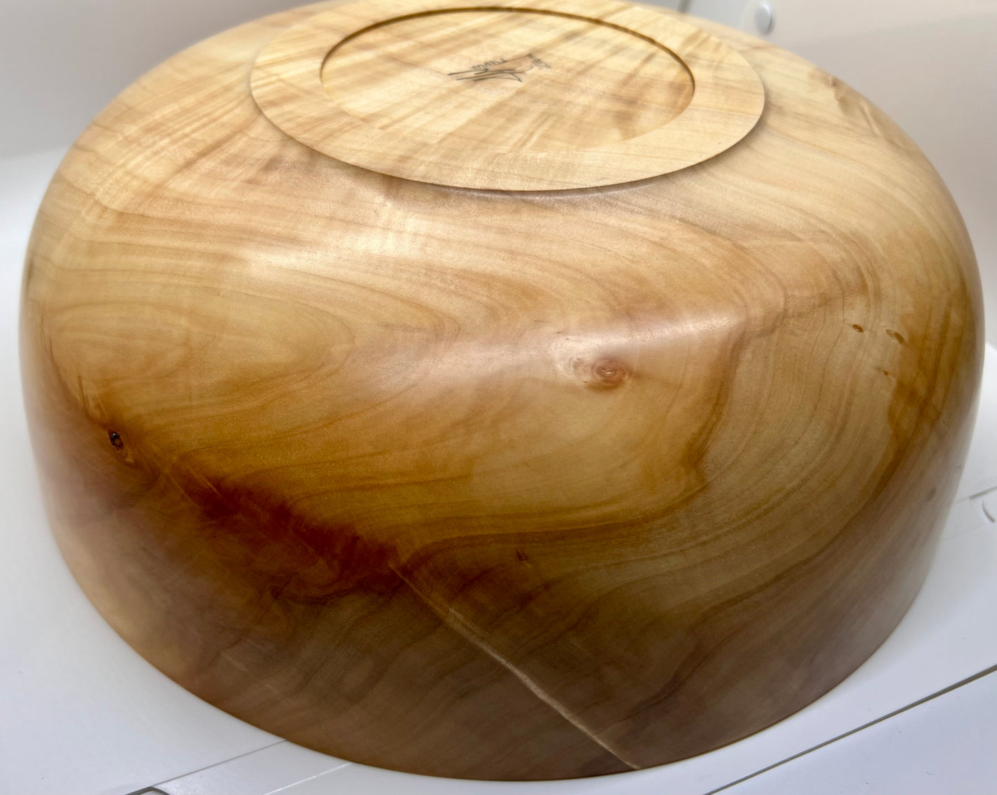 Hand Turned Curly Figured Maple Bowl Maple Accent Bowl Curly Quilted Figured Maple Decor Handmade Bowl Maple Center Piece