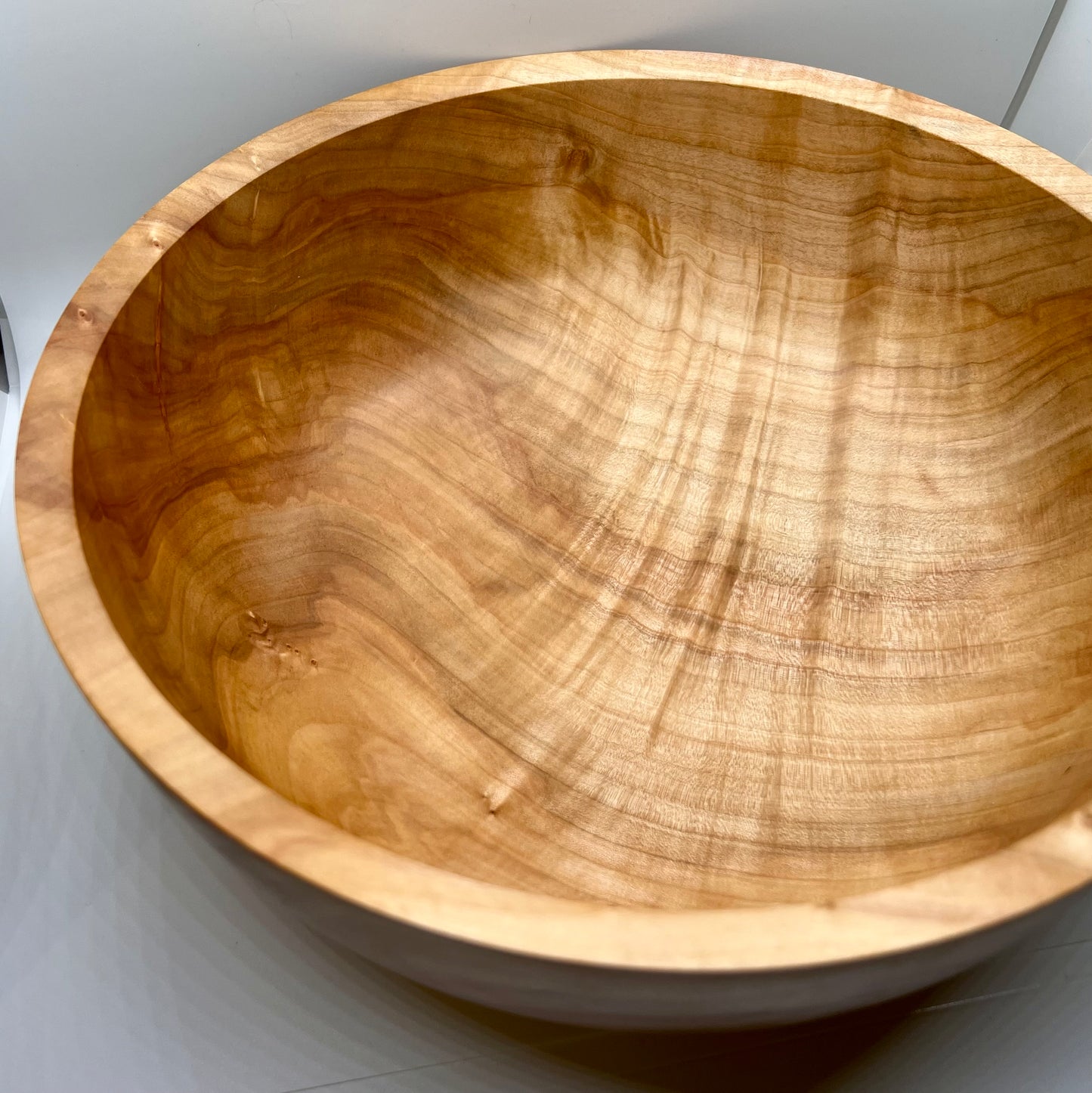 Hand Turned Curly Figured Maple Bowl Maple Accent Bowl Curly Quilted Figured Maple Decor Handmade Bowl Maple Center Piece