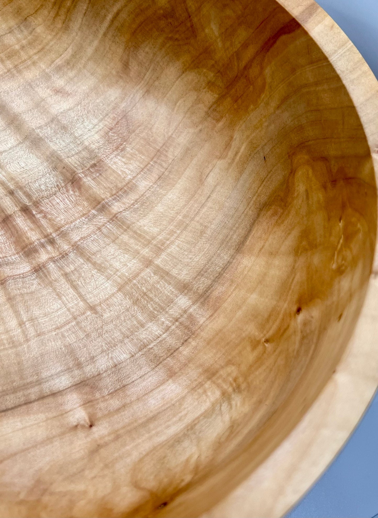Hand Turned Curly Figured Maple Bowl Maple Accent Bowl Curly Quilted Figured Maple Decor Handmade Bowl Maple Center Piece