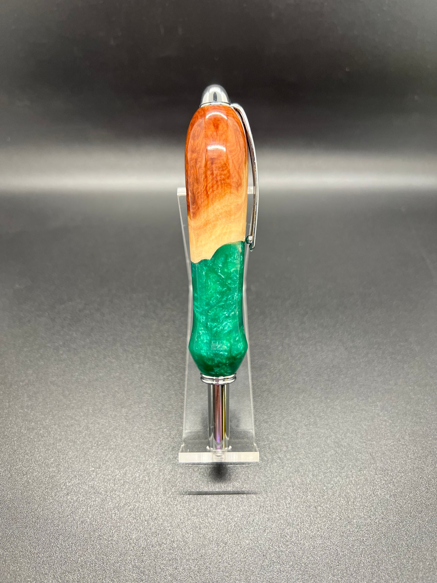 Seam ripper-Single-Mallee Burl-Green colored Resin