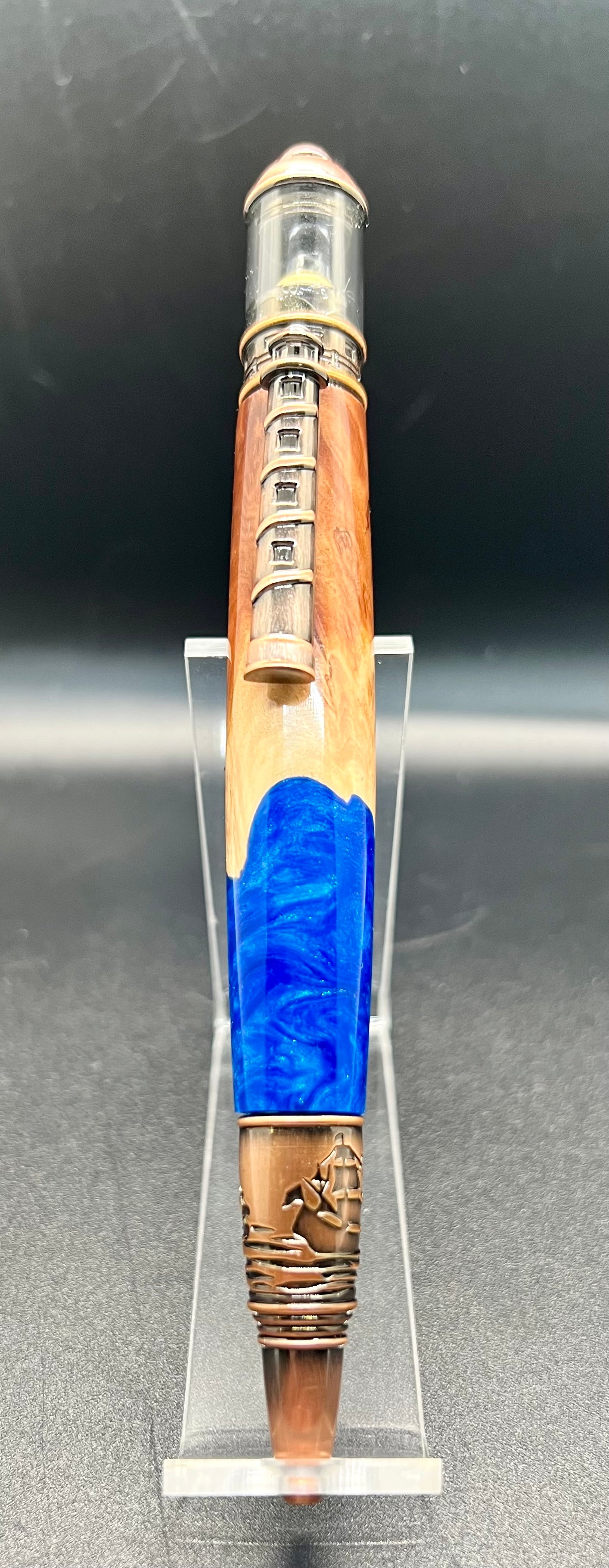 Lighthouse twist pen Burl and Resin