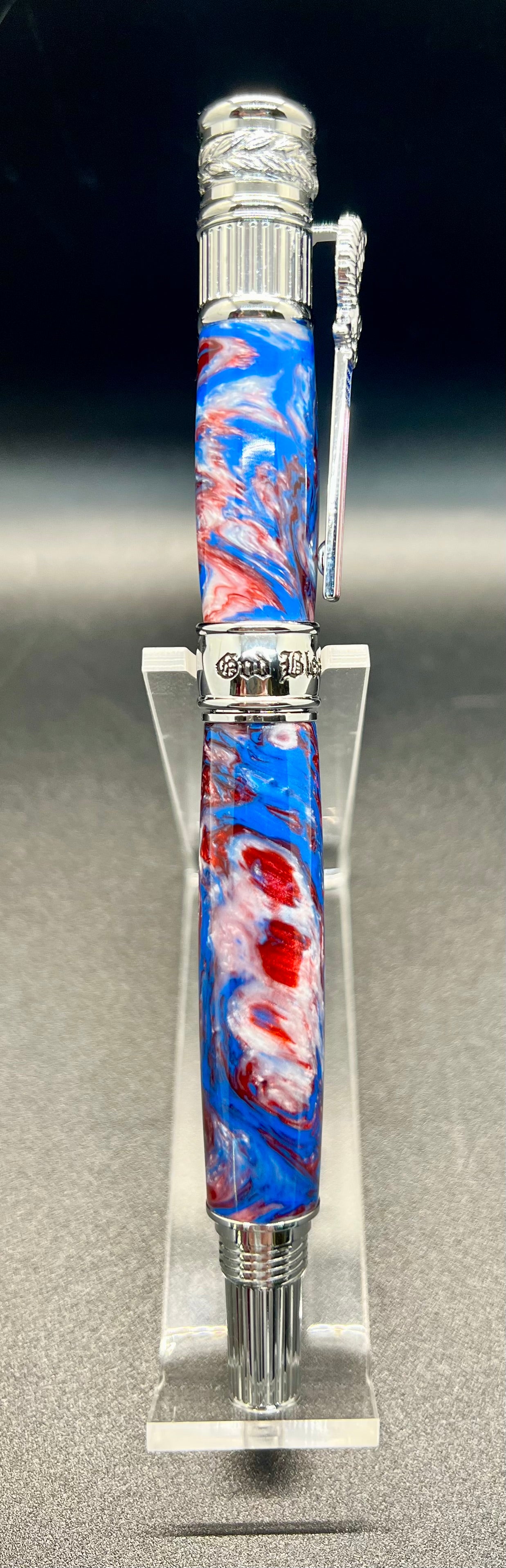 Patriotic Pen Red,White,& Blue acrylic barrel