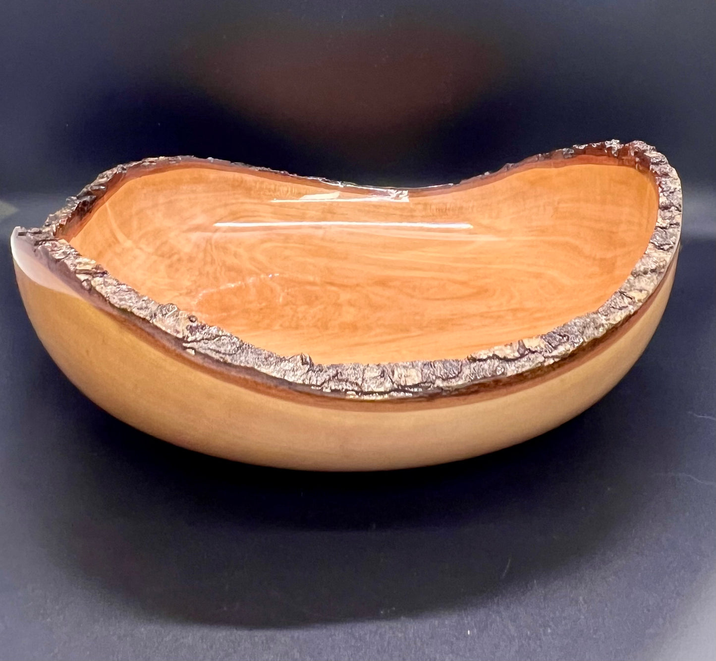 Hand turned Bradford Pear Bowl Live Edge Bowl