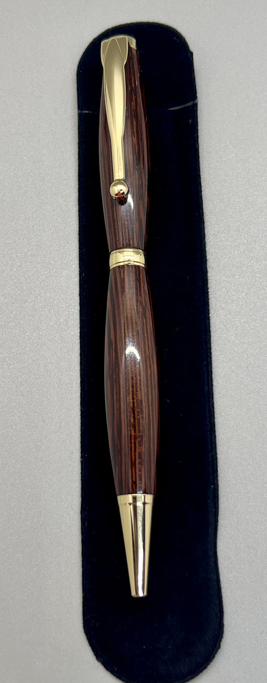 Wenge Funline Pen with Gold accents