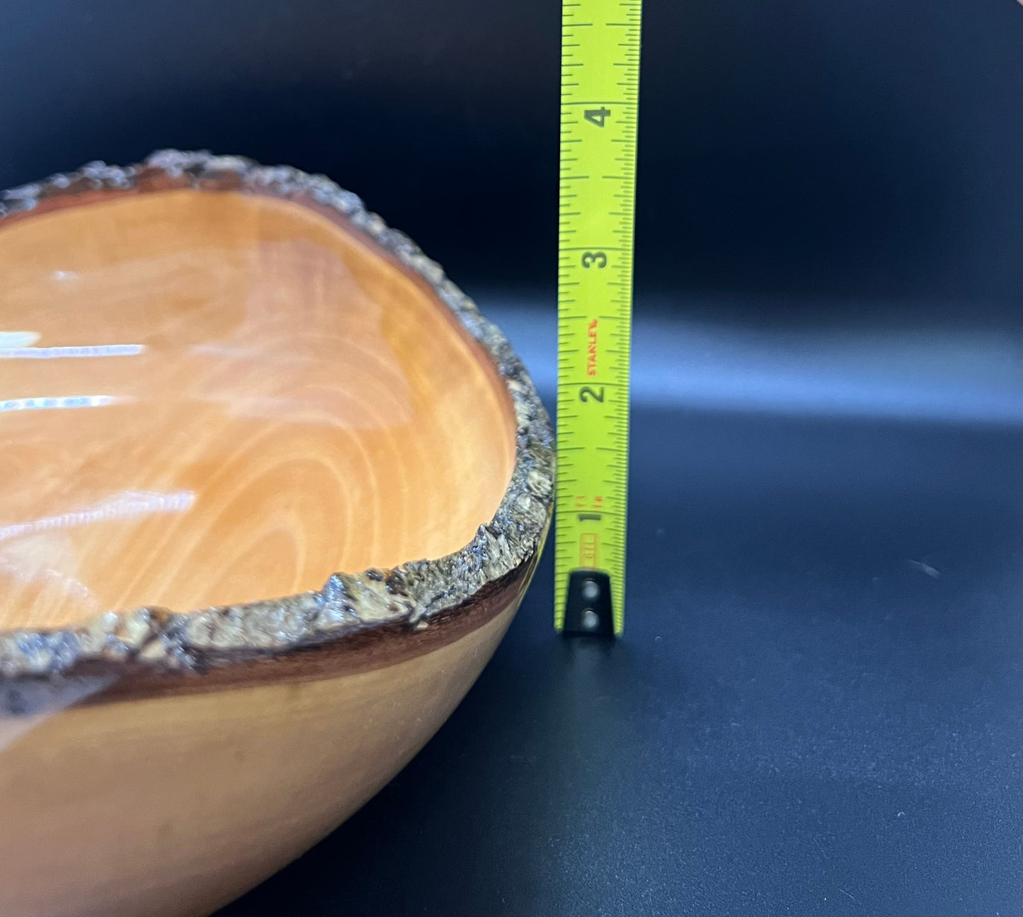 Hand turned Bradford Pear Bowl Live Edge Bowl