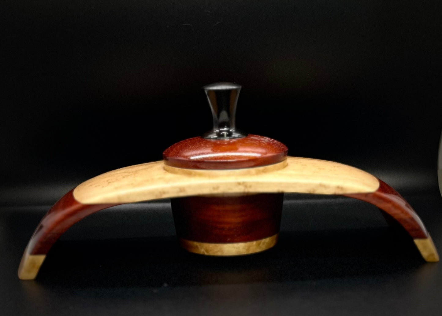 Birdseye Maple and Bloodwood Winged floating lidded box