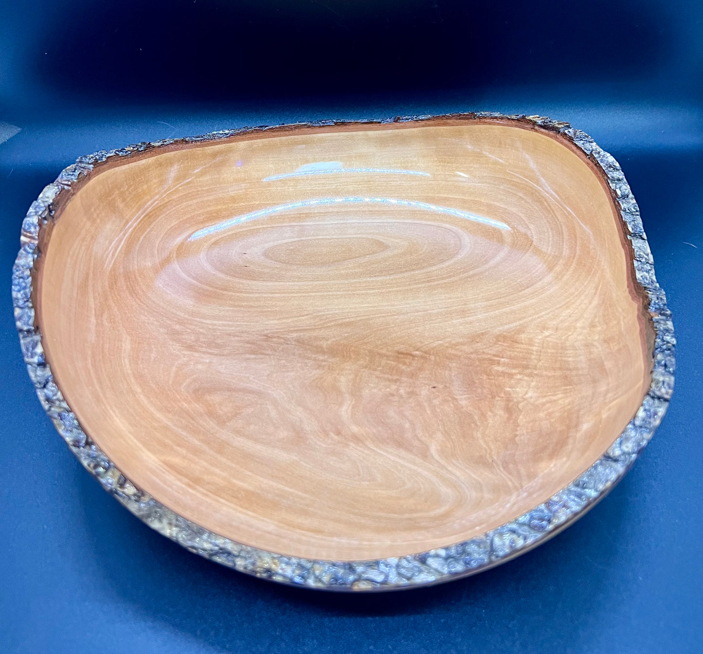 Hand turned Bradford Pear Bowl Live Edge Bowl