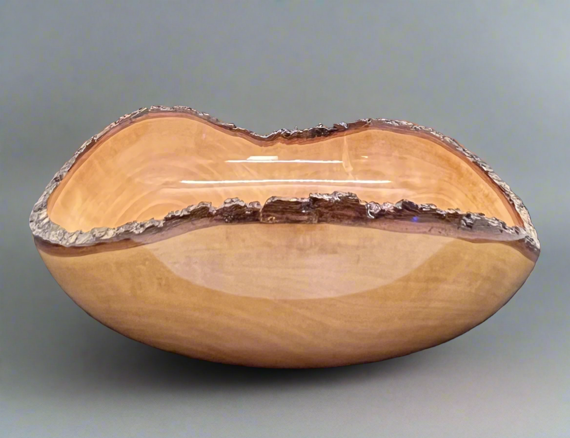 Hand turned Bradford Pear Bowl Live Edge Bowl