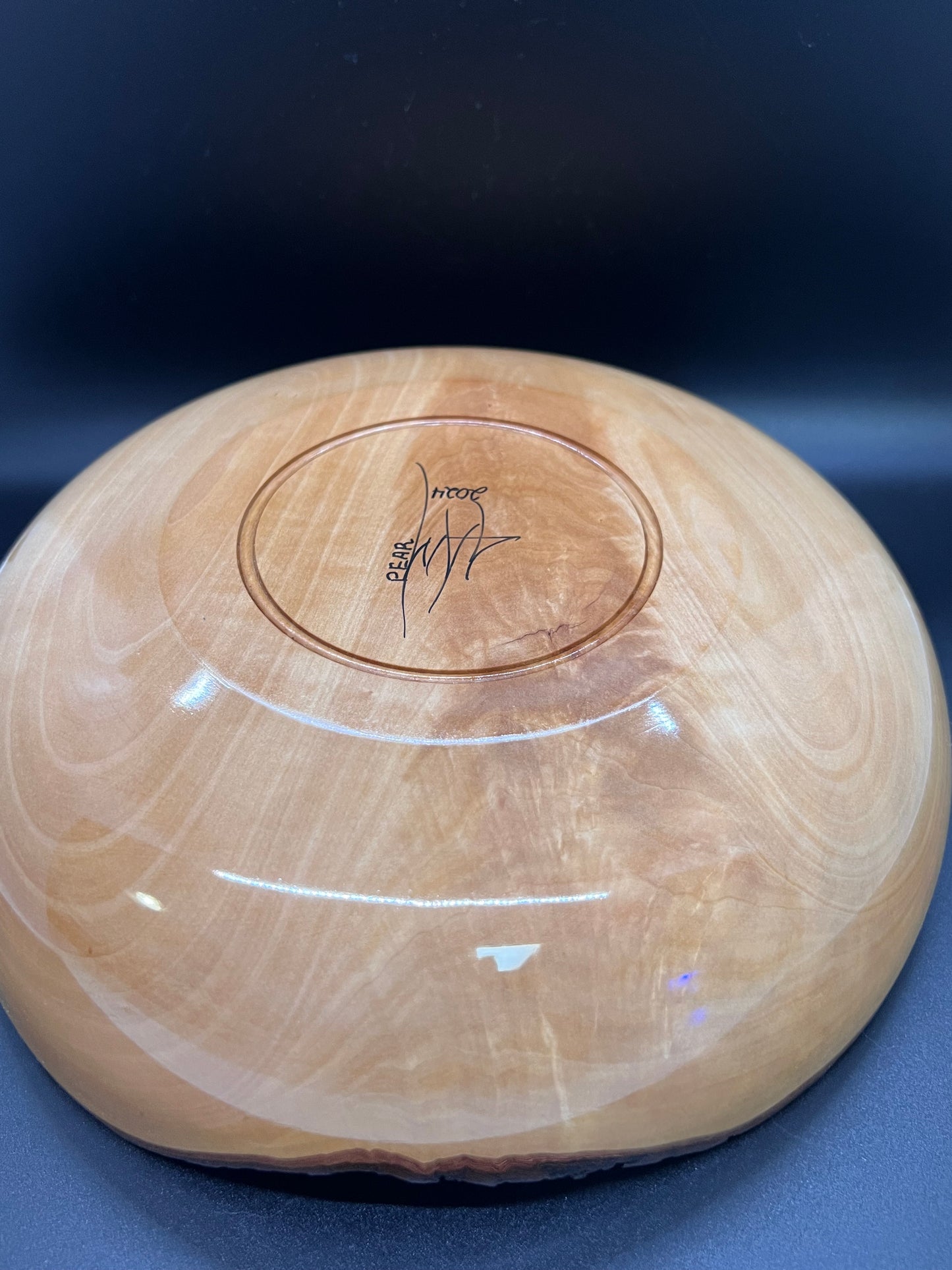 Hand turned Bradford Pear Bowl Live Edge Bowl