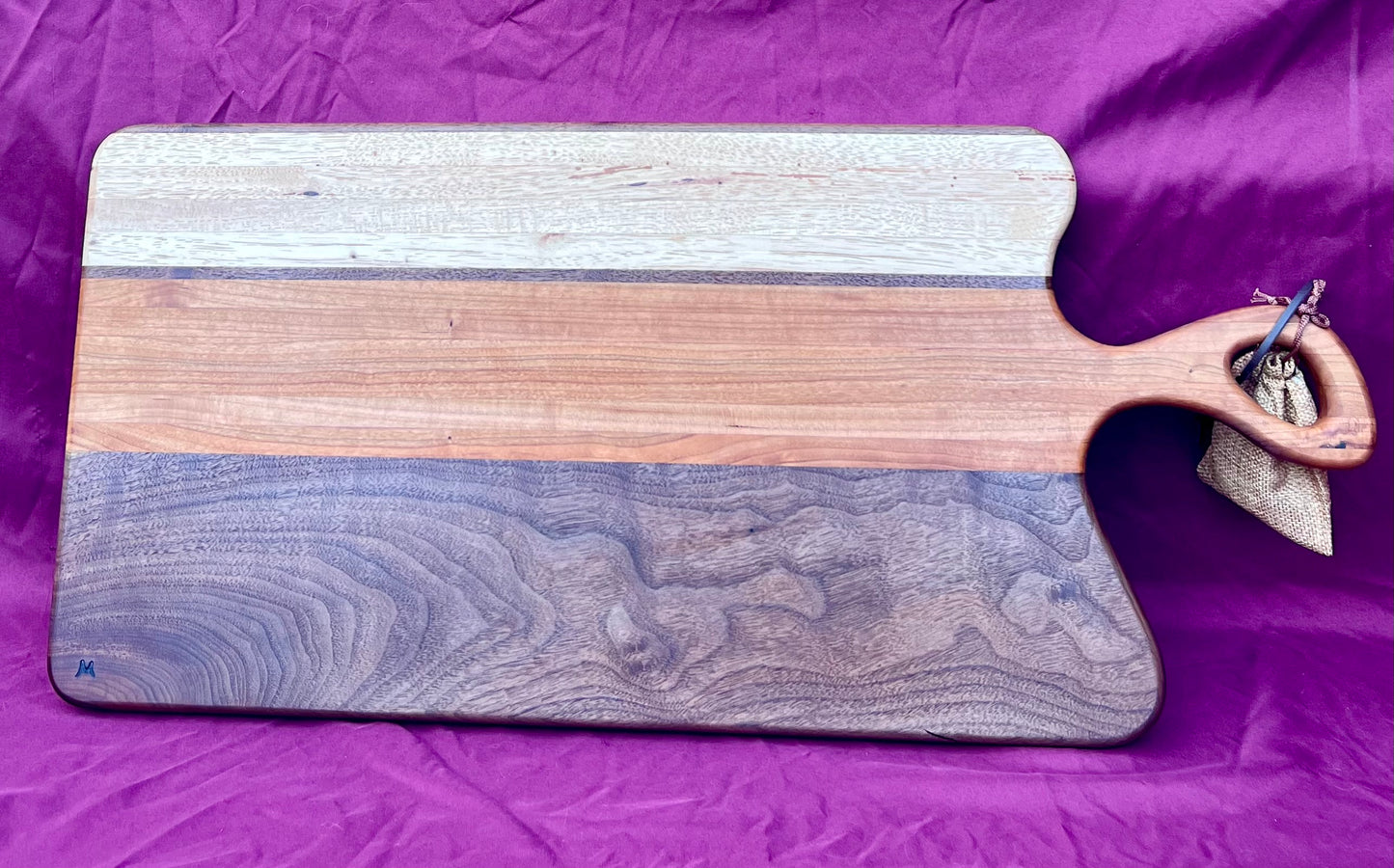 Charcuterie board Walnut, Cherry, Pecan & Wenge accent