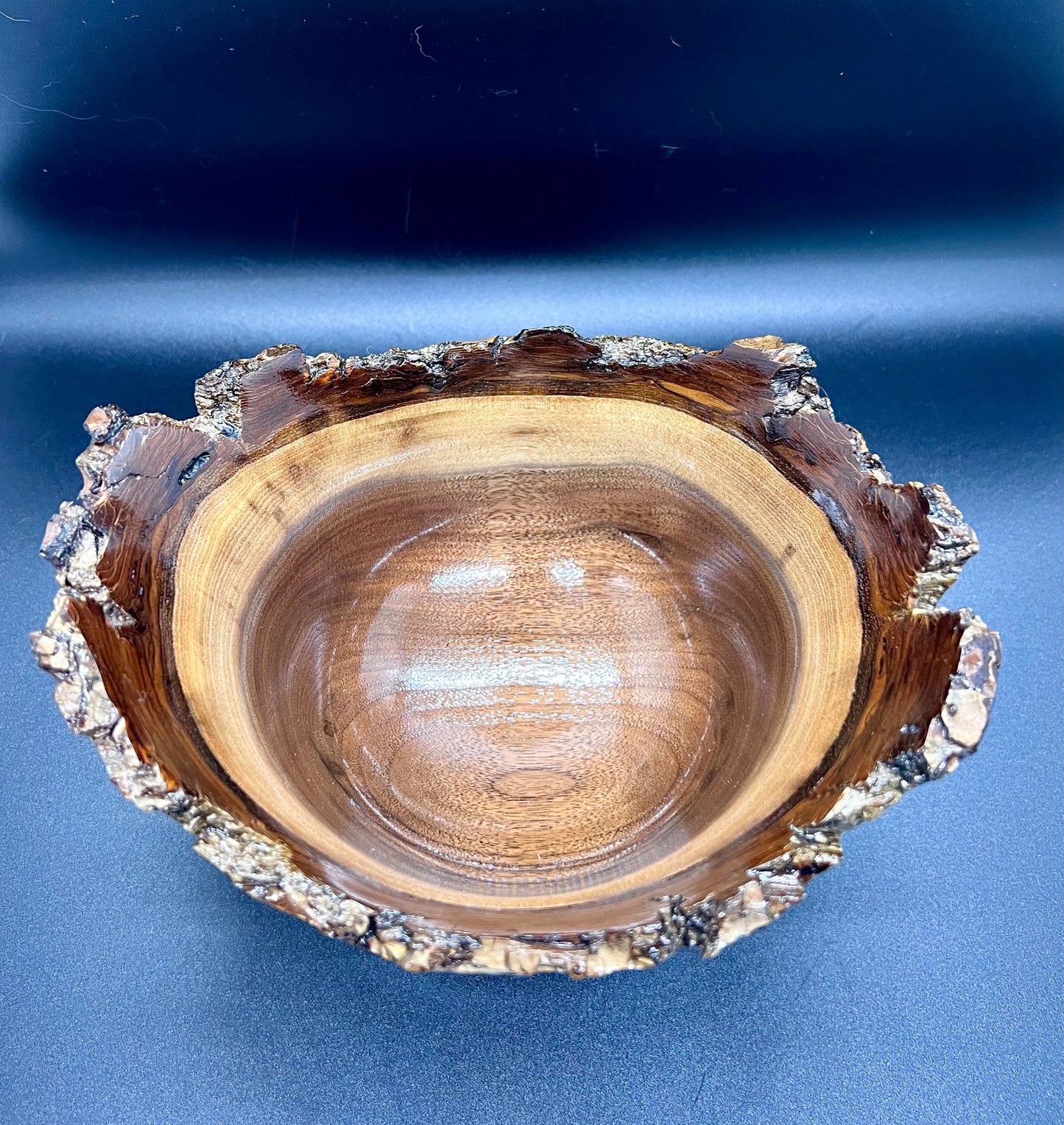 Hand turned Walnut live edge bowl