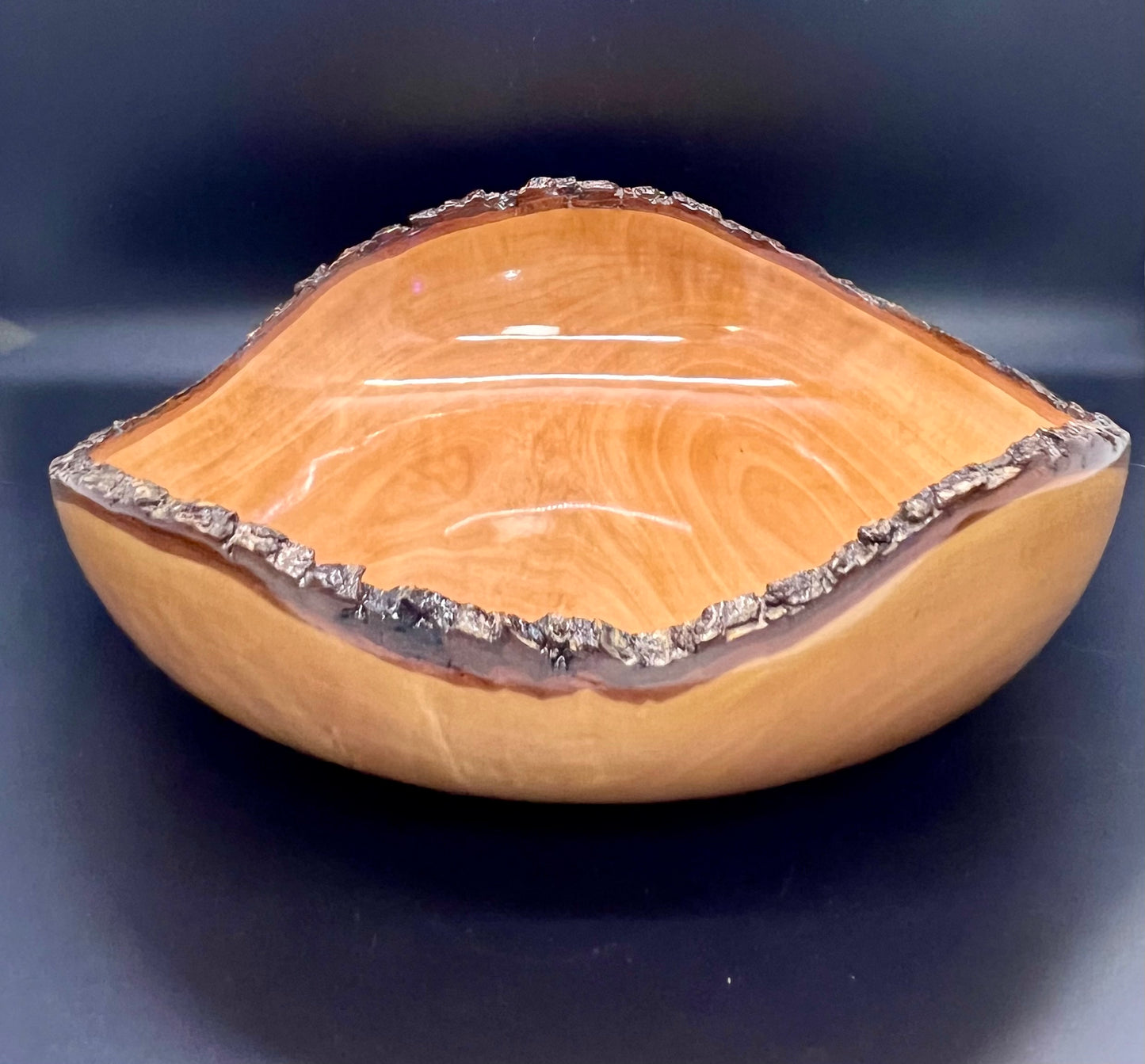 Hand turned Bradford Pear Bowl Live Edge Bowl